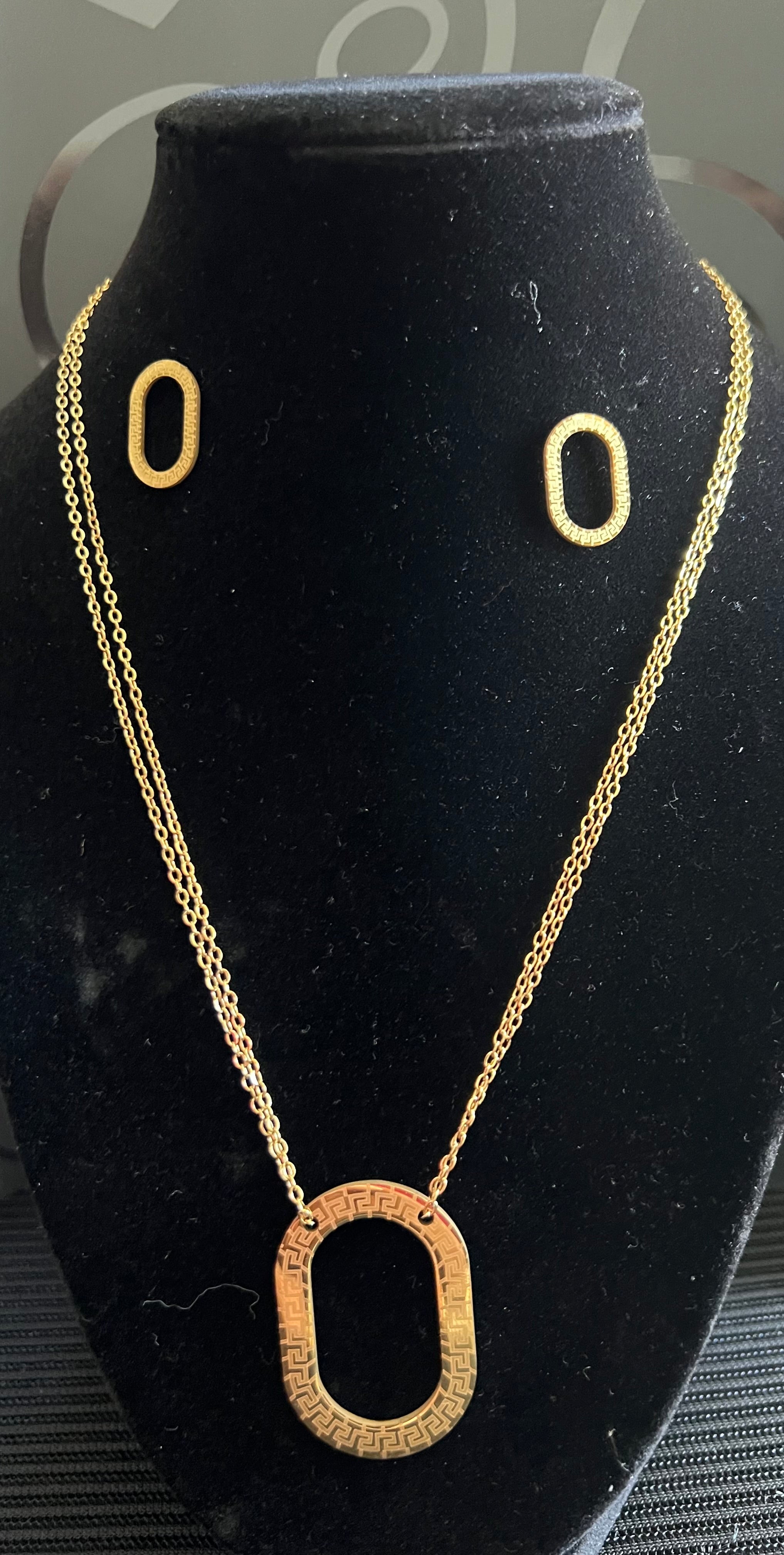 Infinity Luxe pendant necklace & earrings