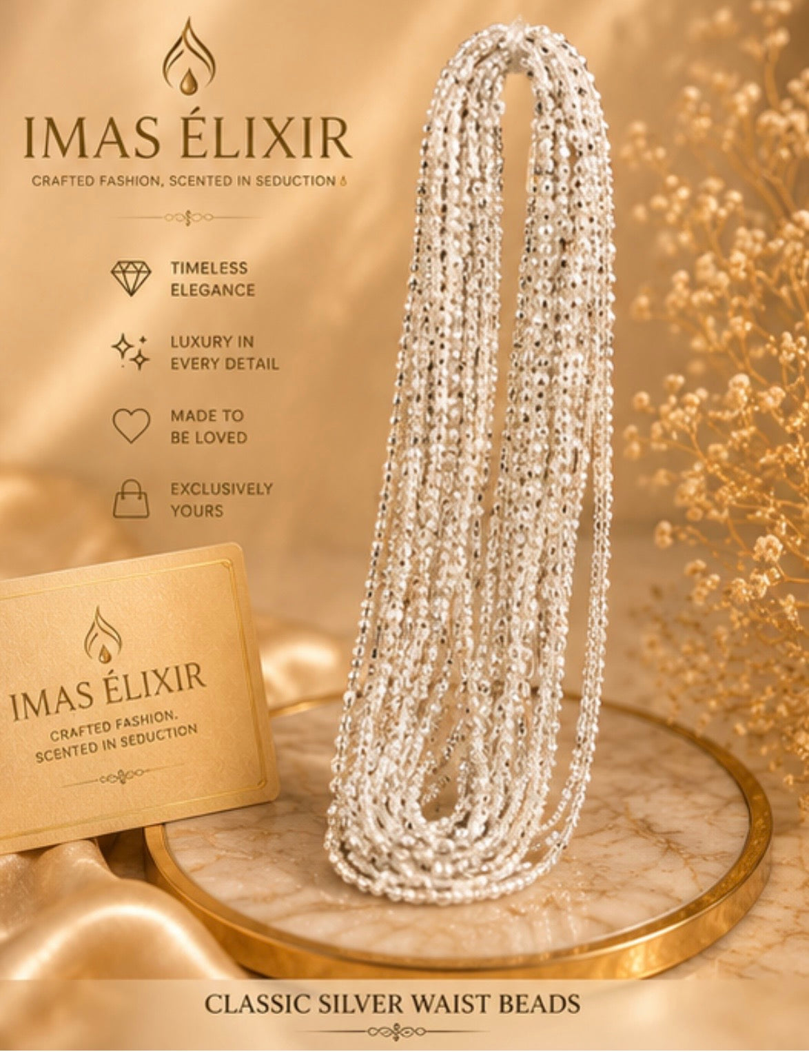 Classic Silver Waist Beads